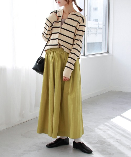 Crisp(クリスプ)の「タックギャザーフレアスカート(スカート・レディース・ブラック/イエロー・FREE)」の12枚目の写真