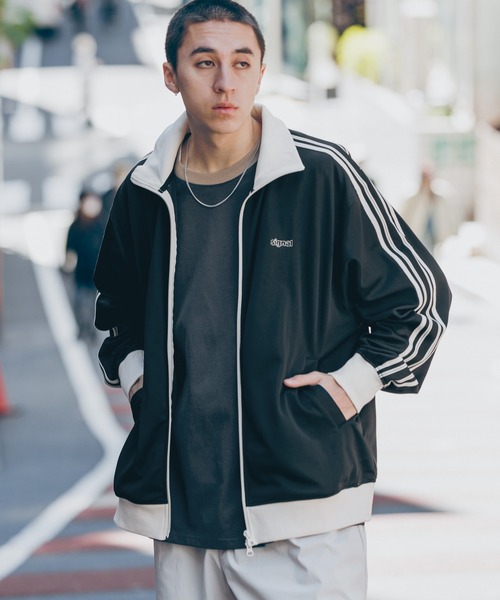SIGNAL SPORTS（シグナルスポーツ）の「【SIGNAL SPORTS】ライントラックジャケット（ブルゾン・メンズ・ブラック/オフホワイト・SMALL/MEDIUM/LARGE）」の5枚目の写真