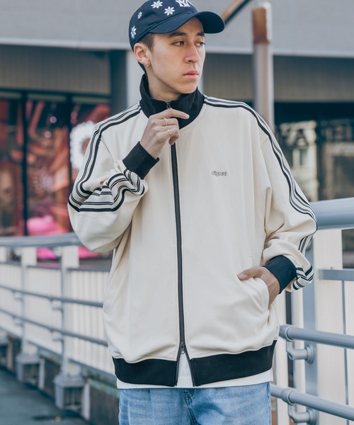 SIGNAL SPORTS（シグナルスポーツ）の「【SIGNAL SPORTS】ライントラックジャケット（ブルゾン・メンズ・ブラック/オフホワイト・SMALL/MEDIUM/LARGE）」の12枚目の写真