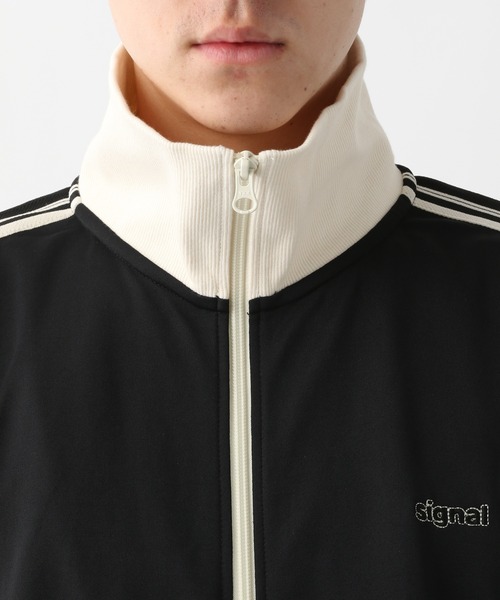 SIGNAL SPORTS（シグナルスポーツ）の「【SIGNAL SPORTS】ライントラックジャケット（ブルゾン・メンズ・ブラック/オフホワイト・SMALL/MEDIUM/LARGE）」の18枚目の写真