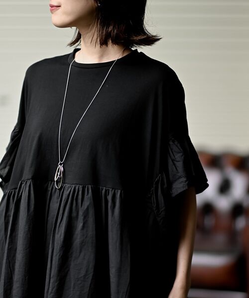 rps（アールピーエス）の「布帛×カット切替フレアー袖プルオーバー（その他トップス・レディース・イエロー/ブラック/オフホワイト/ブルー/ホワイト系その他2・フリー）」の10枚目の写真