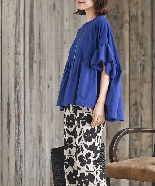 rps（アールピーエス）の「布帛×カット切替フレアー袖プルオーバー（その他トップス・レディース・イエロー/ブラック/オフホワイト/ブルー/ホワイト系その他2・フリー）」の17枚目の写真