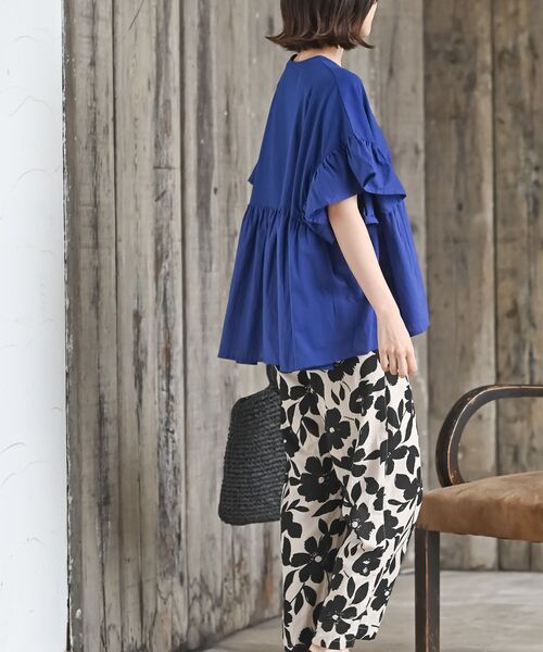 rps（アールピーエス）の「布帛×カット切替フレアー袖プルオーバー（その他トップス・レディース・イエロー/ブラック/オフホワイト/ブルー/ホワイト系その他2・フリー）」の19枚目の写真