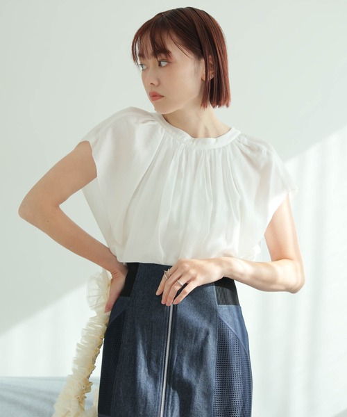 レディメイド LADYMADE 2WAYシアーギャザーブラウス （ホワイト） 楽天市場】レディメイド LADYMADE 2WAYシアーギャザーブラウス