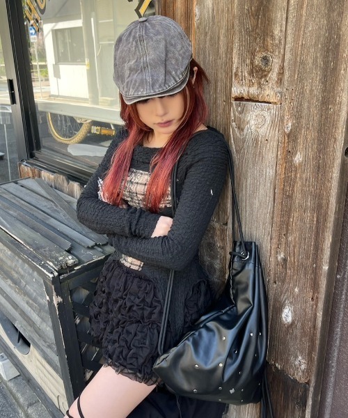 XU（エックスユー）の「denim hunting cap（ハンチング/ベレー帽・メンズ・ベージュ/ブラウン/カーキ/チャコール・ONE SIZE）」の3枚目の写真