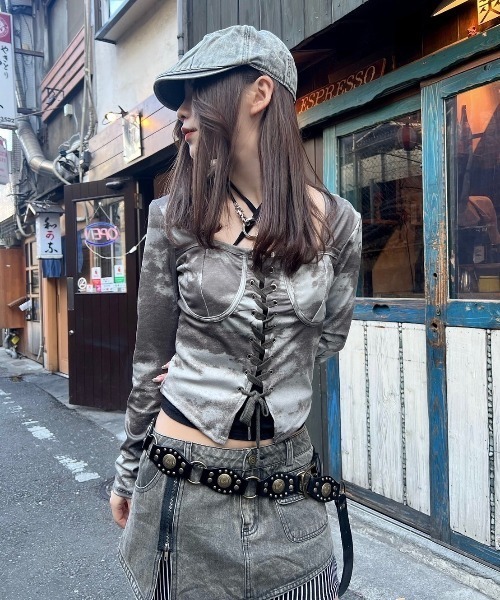 XU（エックスユー）の「denim hunting cap（ハンチング/ベレー帽・メンズ・ベージュ/ブラウン/カーキ/チャコール・ONE SIZE）」の15枚目の写真