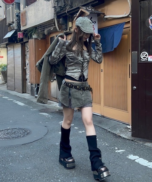 XU（エックスユー）の「denim hunting cap（ハンチング/ベレー帽・メンズ・ベージュ/ブラウン/カーキ/チャコール・ONE SIZE）」の13枚目の写真