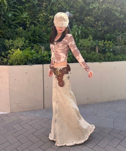 XU（エックスユー）の「denim hunting cap（ハンチング/ベレー帽・メンズ・ベージュ/ブラウン/カーキ/チャコール・ONE SIZE）」の10枚目の写真