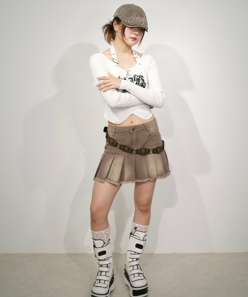 XU（エックスユー）の「denim hunting cap（ハンチング/ベレー帽・メンズ・ベージュ/ブラウン/カーキ/チャコール・ONE SIZE）」の18枚目の写真