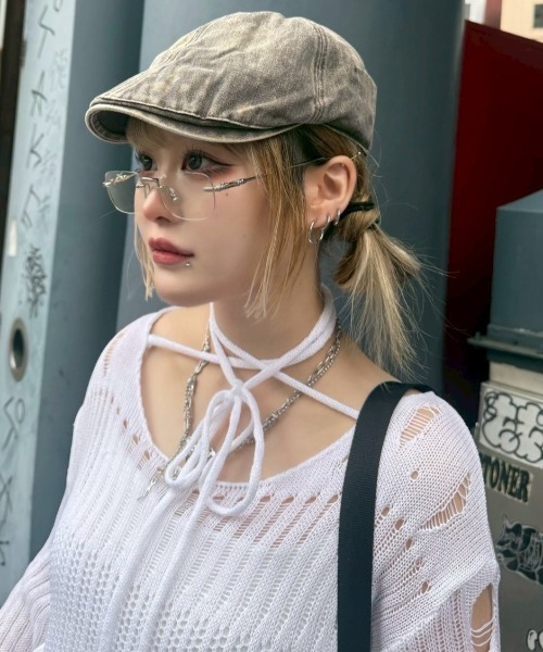 XU（エックスユー）の「denim hunting cap（ハンチング/ベレー帽・メンズ・ベージュ/ブラウン/カーキ/チャコール・ONE SIZE）」の22枚目の写真