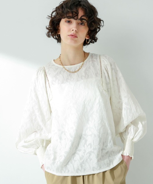 URBAN RESEARCH Sonny Label(アーバンリサーチサニーレーベル)の「ボタニカルコットンジャガードブラウス(シャツ/ブラウス・レディース・ミント/ブルー/オフホワイト・FREE)」の11枚目の写真