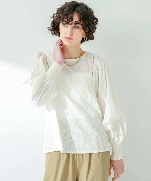 URBAN RESEARCH Sonny Label(アーバンリサーチサニーレーベル)の「ボタニカルコットンジャガードブラウス(シャツ/ブラウス・レディース・ミント/ブルー/オフホワイト・FREE)」の12枚目の写真