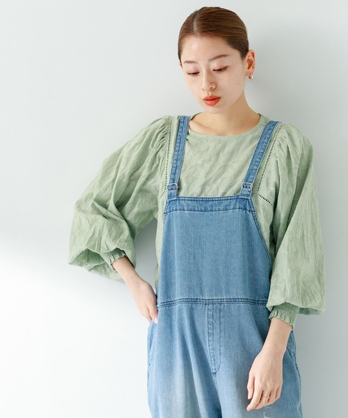 URBAN RESEARCH Sonny Label(アーバンリサーチサニーレーベル)の「ボタニカルコットンジャガードブラウス(シャツ/ブラウス・レディース・ミント/ブルー/オフホワイト・FREE)」の20枚目の写真