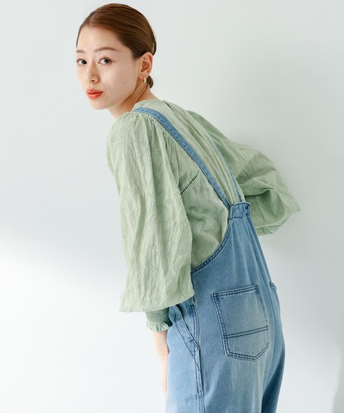 URBAN RESEARCH Sonny Label(アーバンリサーチサニーレーベル)の「ボタニカルコットンジャガードブラウス(シャツ/ブラウス・レディース・ミント/ブルー/オフホワイト・FREE)」の21枚目の写真