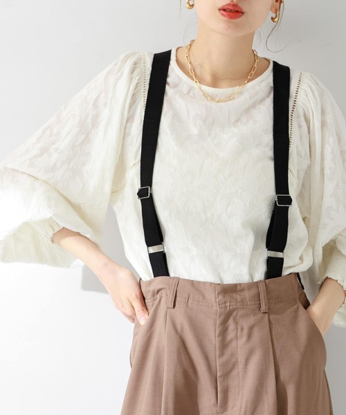 URBAN RESEARCH Sonny Label(アーバンリサーチサニーレーベル)の「ボタニカルコットンジャガードブラウス(シャツ/ブラウス・レディース・ミント/ブルー/オフホワイト・FREE)」の2枚目の写真