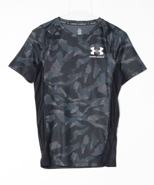 UNDER ARMOUR(アンダーアーマー)の「アンダーアーマー UAアイソチル コンプレッション ノベルティ ショートスリーブ シャツ(Tシャツ/カットソー・メンズ・ブラック/グレー・S/M/L/LL/3L)」の1枚目の写真