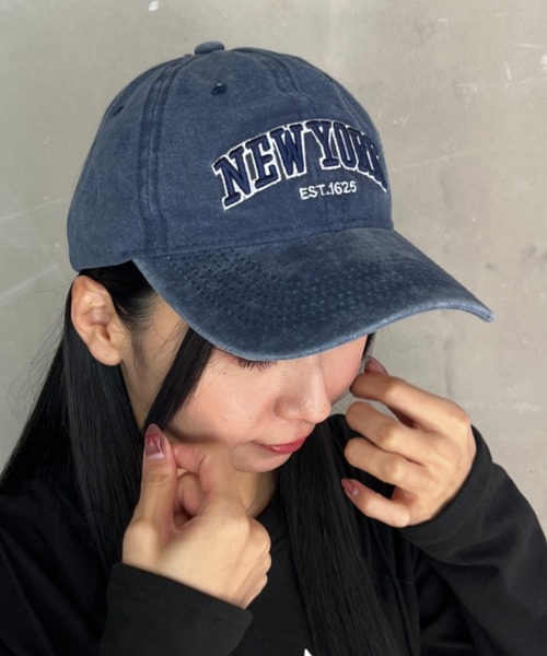 セール】NEWYORK 刺繍ロゴ ダメージデニム クラッシュデニム