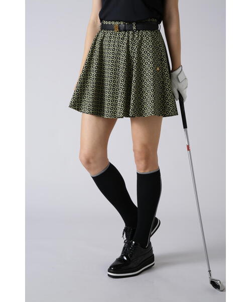 ○★新品未使用　St ANDREWS　アザミケルトプリントスカート　S　ホワイト St ANDREWS スカート 「St ANDREWS」アザミケルトプリント