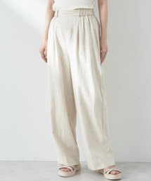 綿麻キャンブリッククロップドパンツ