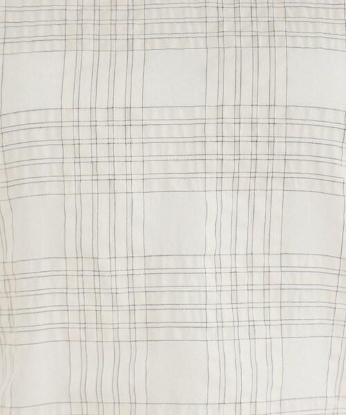 index(インデックス)の「◆シアーサッカーチェック フレアスリーブブラウス【洗濯機洗い可/イージーケア】(シャツ/ブラウス・レディース・ネイビー系1/アイボリー系1/サックスブルー系1・42/40/38/36)」の8枚目の写真