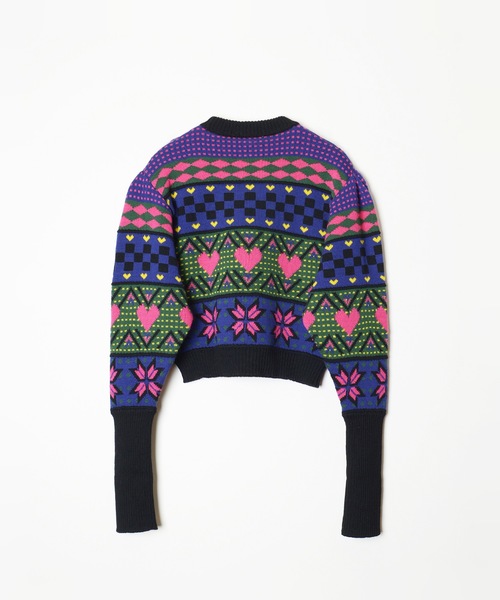 【美品】  HOLIDAY / ホリデイ | MULTI KNIT PUFF TOPS / マルチニットトップス セーター | one size | マルチカラー | レディース HOLIDAY（ホリデイ）の「MULTI KNIT PUFF TOPS マルチニットパフ