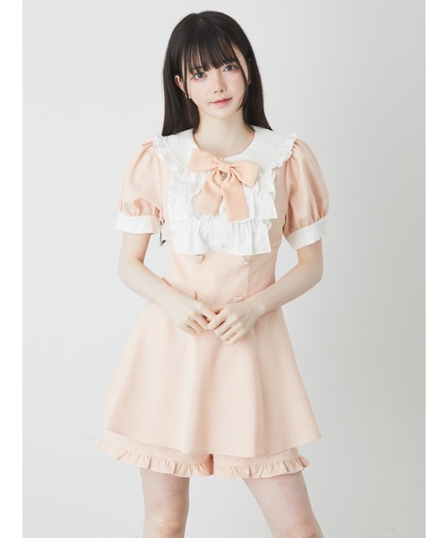 【セール】ドーリーギンガムコンビネゾン（ワンピース）｜Ank Rouge（アンクルージュ）