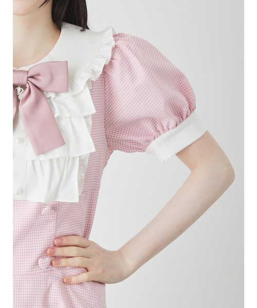 【セール】ドーリーギンガムコンビネゾン（ワンピース）｜Ank Rouge（アンクルージュ）