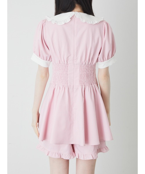 【セール】ドーリーギンガムコンビネゾン（ワンピース）｜Ank Rouge（アンクルージュ）