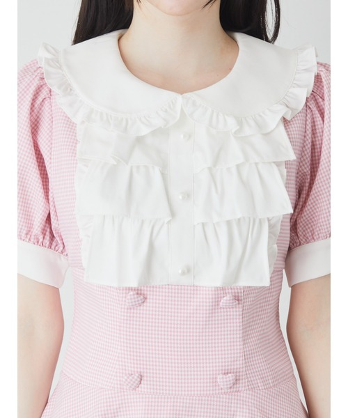 【セール】ドーリーギンガムコンビネゾン（ワンピース）｜Ank Rouge（アンクルージュ）