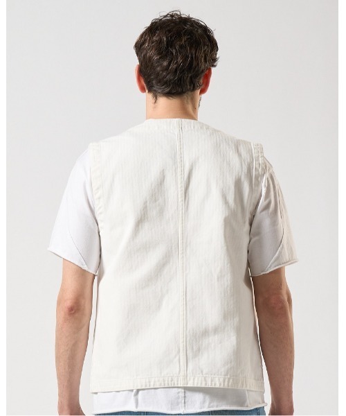 wjk（ダヴルジェイケイ）の「【LEON×B'2nd×wjk】urban work vest（ベスト・メンズ・ブラック系その他/ホワイト・SMALL/MEDIUM/LARGE/X-LARGE）」の5枚目の写真