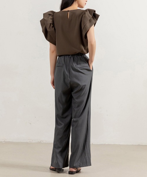 DAY CLOSET（デイ クローゼット）の「レディース Wボリュームフリルスリーブブラウス（シャツ/ブラウス・レディース・ブラック/ホワイト/ダークブラウン・FREE）」の19枚目の写真