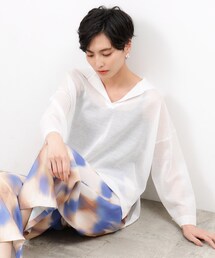 ◆セーラーカラーシアーニット【洗濯機洗い可】