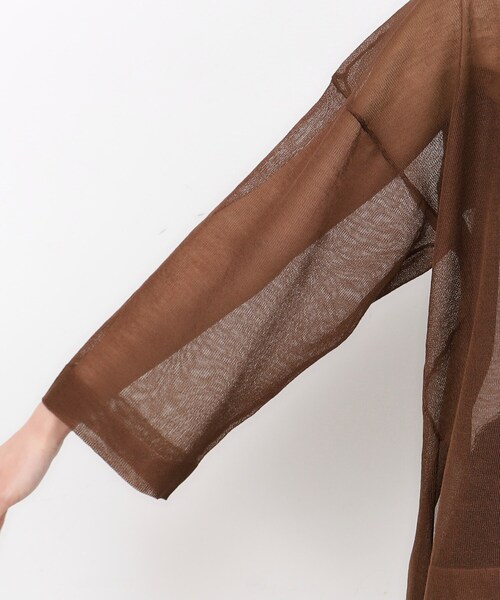 OPAQUE.CLIP(オペークドットクリップ)の「◆セーラーカラーシアーニット【洗濯機洗い可】(ニット/セーター・レディース・ホワイト/ライトグレー/ダークブラウン・38/40/42)」の5枚目の写真