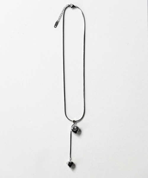 me+em select(ミームセレクト)の「Y字ハート2連ネックレス / YFORM 2HEART NECKLACE(ネックレス・レディース・シルバー・FREE)」の15枚目の写真