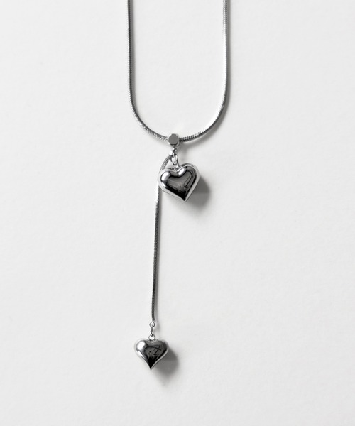 me+em select(ミームセレクト)の「Y字ハート2連ネックレス / YFORM 2HEART NECKLACE(ネックレス・レディース・シルバー・FREE)」の17枚目の写真