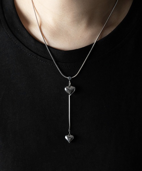 me+em select(ミームセレクト)の「Y字ハート2連ネックレス / YFORM 2HEART NECKLACE(ネックレス・レディース・シルバー・FREE)」の12枚目の写真
