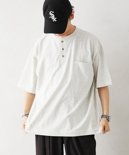 JOURNAL STANDARD relume（ジャーナルスタンダード　レリューム）の「Allen A / アレンエー S/S PK HENLY NECK（Tシャツ/カットソー・メンズ・ライトグレー/チャコールグレー/ホワイト・MEDIUM/LARGE/SMALL）」の16枚目の写真