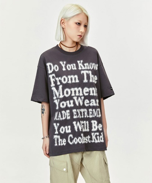 【LOEWE】リブニットコットン オーバーサイズ Tシャツ ロゴ刺繍 LOEWE リブニットコットン オーバーサイズ Tシャツ ロゴ刺繍入り