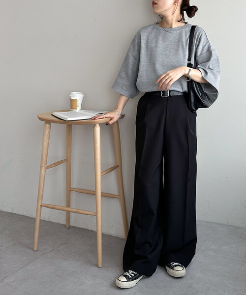 【たぬママ】cccmalie ワッフル半袖(black)他2点 セール】【24色展開】ワッフル半袖Tシャツ《WEB限定》（Tシャツ