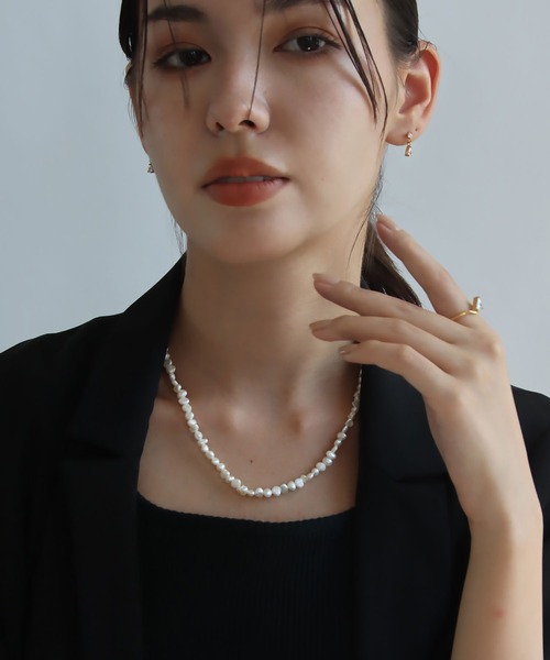 セール】淡水パールネックレス 3mm（ネックレス）｜abaskdesign（ア