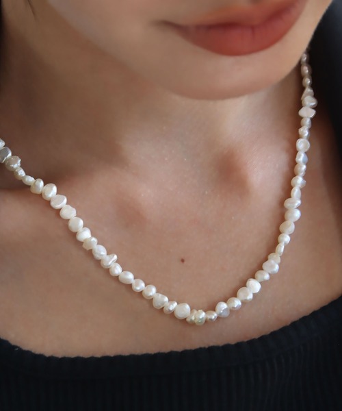 セール】淡水パールネックレス 3mm（ネックレス）｜abaskdesign（ア
