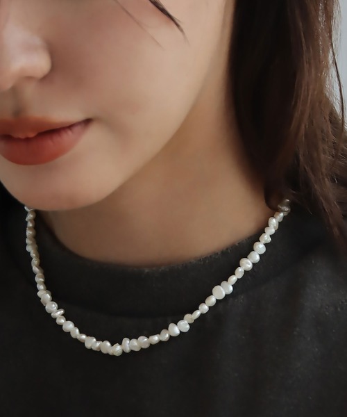 セール】淡水パールネックレス 3mm（ネックレス）｜abaskdesign（ア