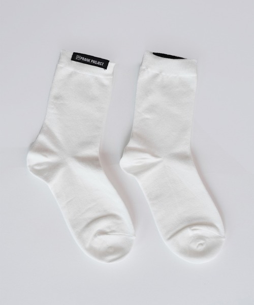 PRANK PROJECT（プランクプロジェクト）の「【Pre-Order】ロゴソックス / Logo Socks（ソックス/靴下・レディース・ホワイト/レッド・FREE）」の2枚目の写真