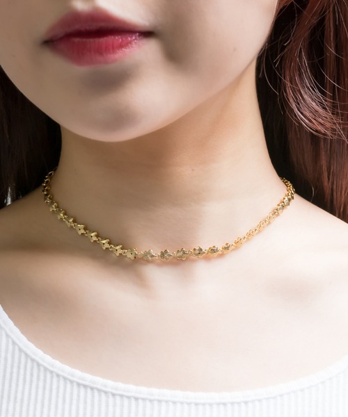 OLIVE des OLIVE（オリーブデオリーブ）の「フラワーネックレス　1041110190（ネックレス・レディース・ゴールド/シルバー・FREE）」の8枚目の写真