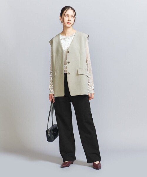 BEAUTY&YOUTH UNITED ARROWS（ビューティーアンドユースユナイテッドアローズ）の「コットン裏毛 スウェットパンツ（スウェットパンツ・レディース・グレー/ブラック・M/S）」の7枚目の写真