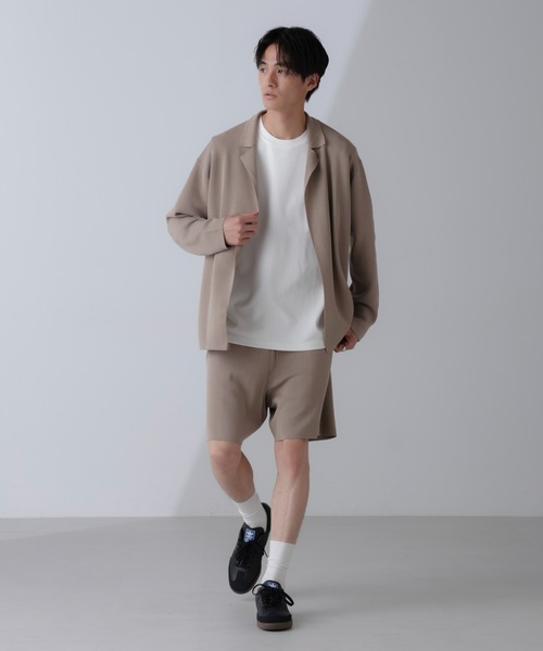 NANO universe(ナノユニバース)の「14ゲージミラノリブニット ボタンレスジャケット(手洗い可能)(テーラードジャケット・メンズ・ブラック/グレー系その他4・M/L)」の18枚目の写真