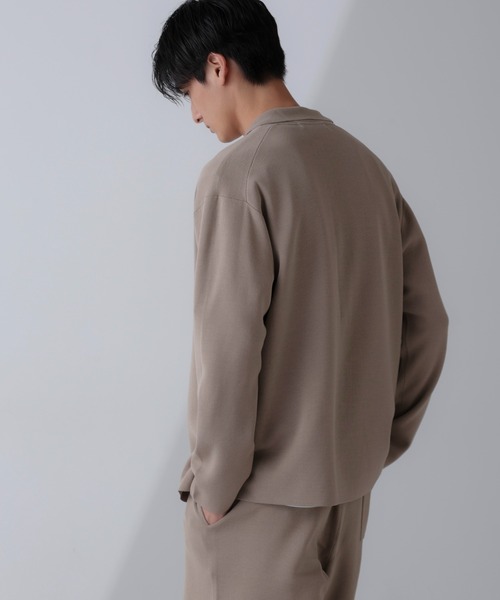 NANO universe(ナノユニバース)の「14ゲージミラノリブニット ボタンレスジャケット(手洗い可能)(テーラードジャケット・メンズ・ブラック/グレー系その他4・M/L)」の16枚目の写真