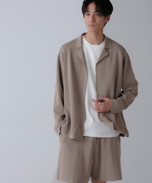 NANO universe(ナノユニバース)の「14ゲージミラノリブニット ボタンレスジャケット(手洗い可能)(テーラードジャケット・メンズ・ブラック/グレー系その他4・M/L)」の14枚目の写真