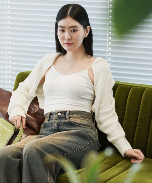 3.3 Field Trip （3.3フィールドトリップ）の「3.3 Field Trip／ソフトボレロカーディガン（スウェット・レディース・ブラック/アイボリー/グレー・FREE）」の15枚目の写真