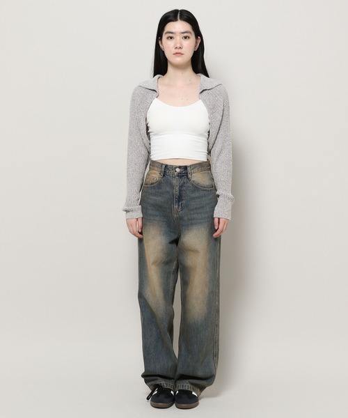 3.3 Field Trip （3.3フィールドトリップ）の「3.3 Field Trip／ソフトボレロカーディガン（スウェット・レディース・ブラック/アイボリー/グレー・FREE）」の16枚目の写真